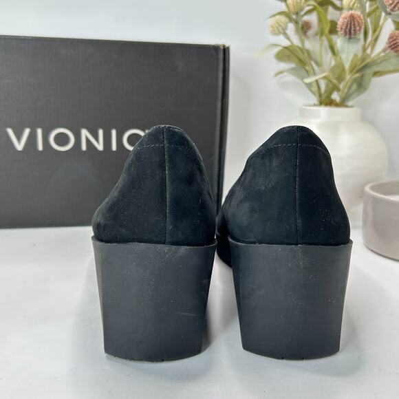 Vionic Sereno Wedge Slip On Black Nubuck Pumps I8693L1001 Women's 11 Wide - Picture 5 of 14